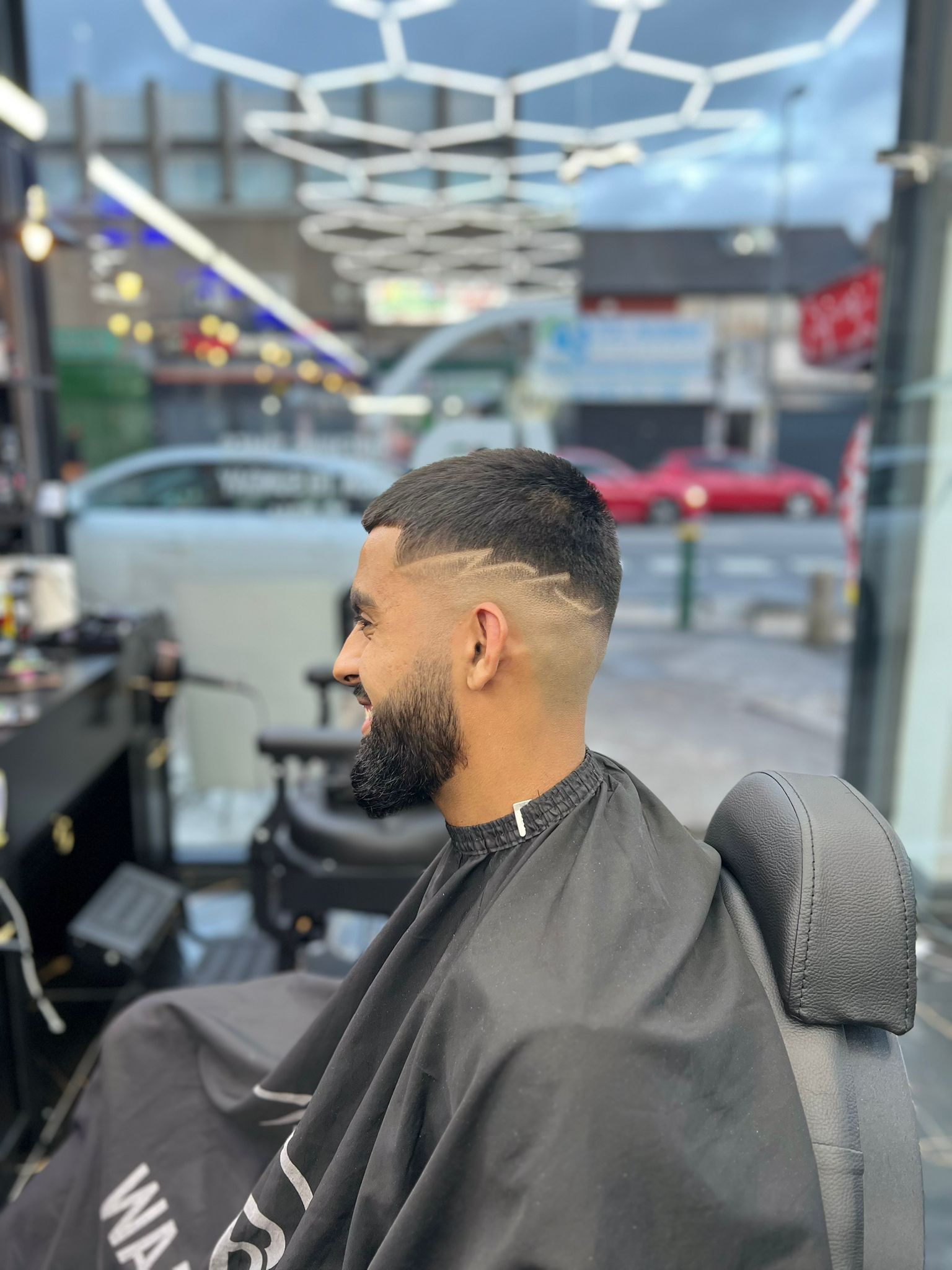 Haircut in Progress